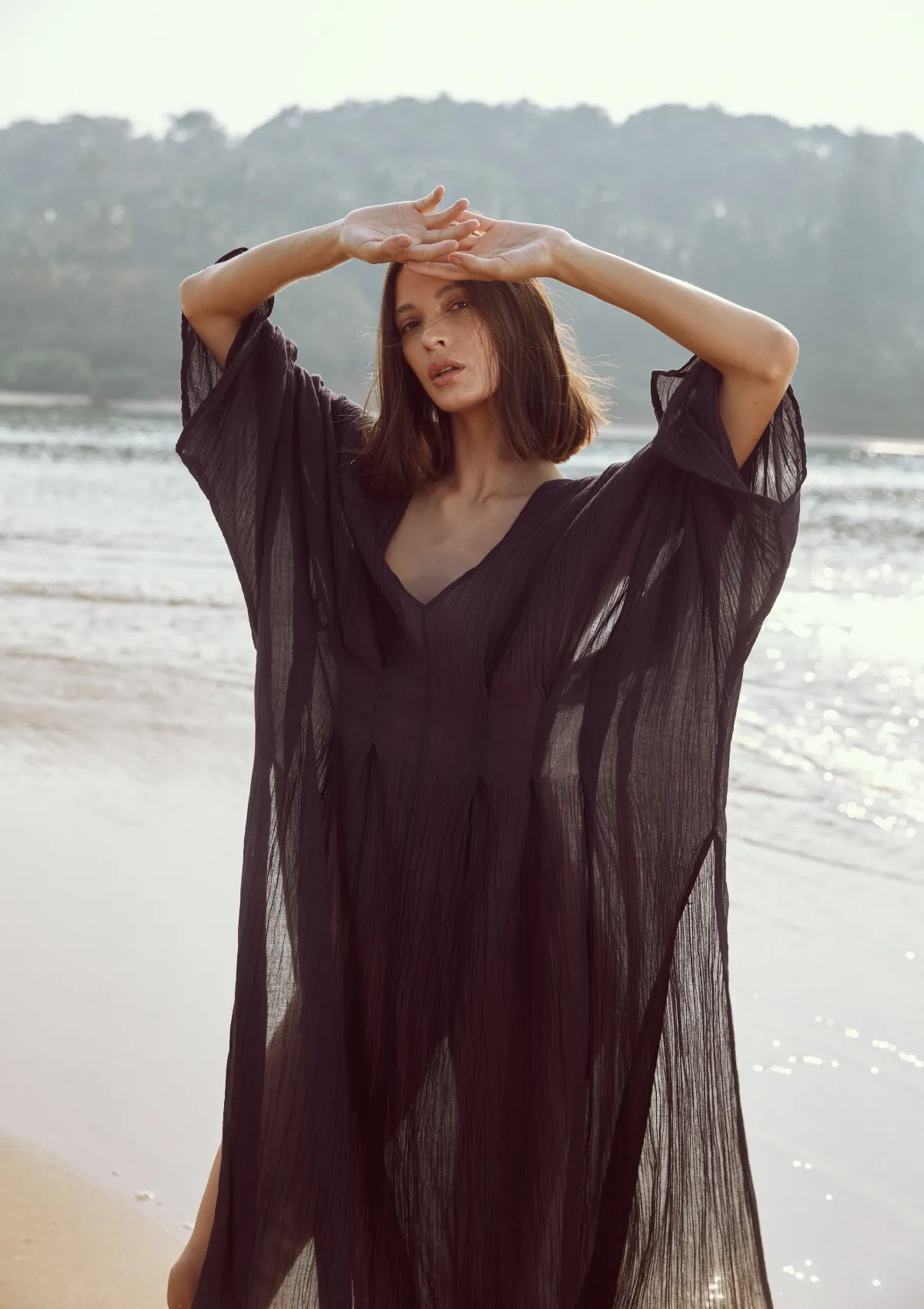 CORA KAFTAN DRESS - BLACK