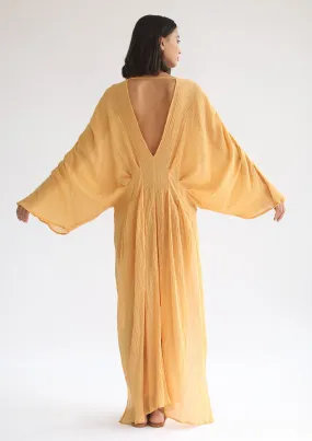 CORA KAFTAN DRESS - PALE GOLD