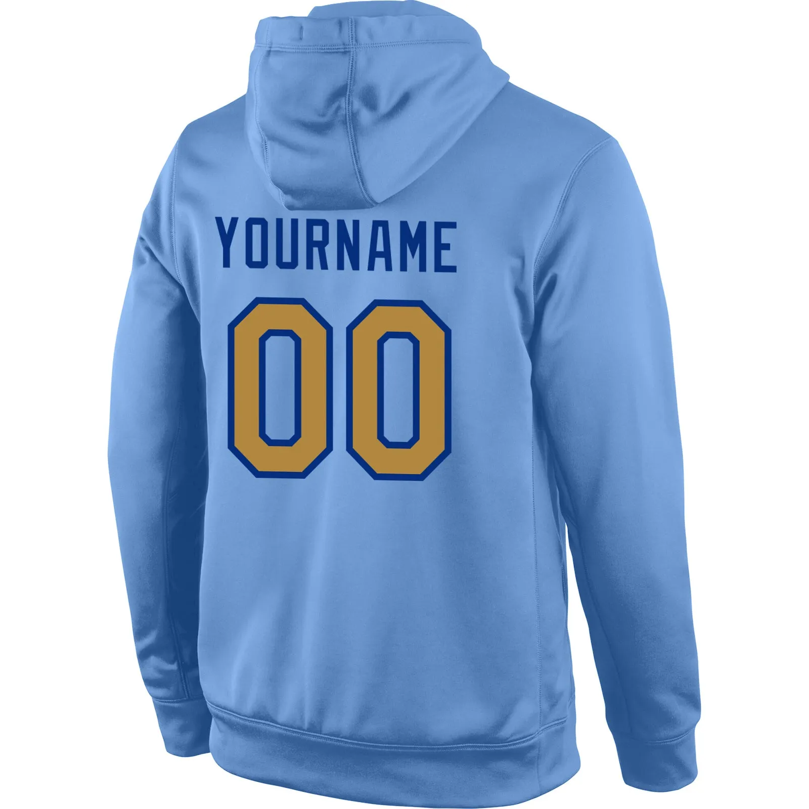 Custom Stitched Light Blue Old Gold-Royal Sports Pullover Sweatshirt Hoodie