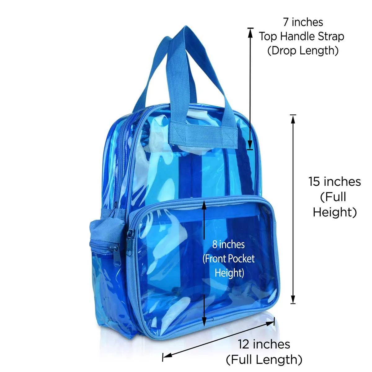 Dalix Small Neon Clear Backpacks