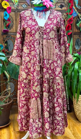 DAMSON DREAM PORTOBELLO ROAD BOHEMIAN DRESS / FREE SIZE