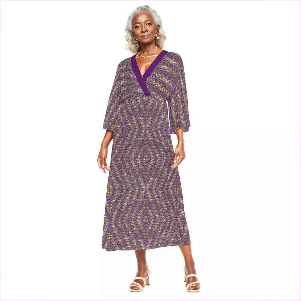 Derma Womens Mid-Sleeve Maxi Dress