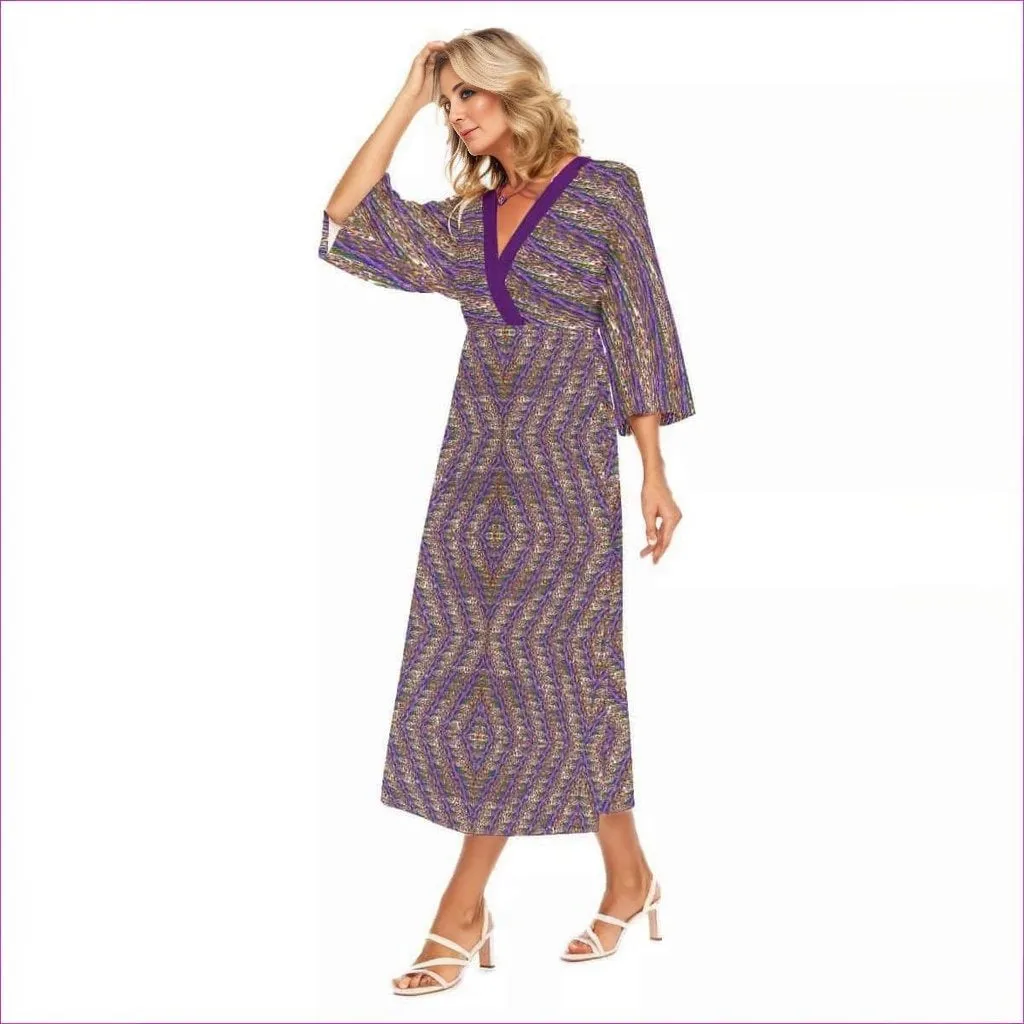 Derma Womens Mid-Sleeve Maxi Dress