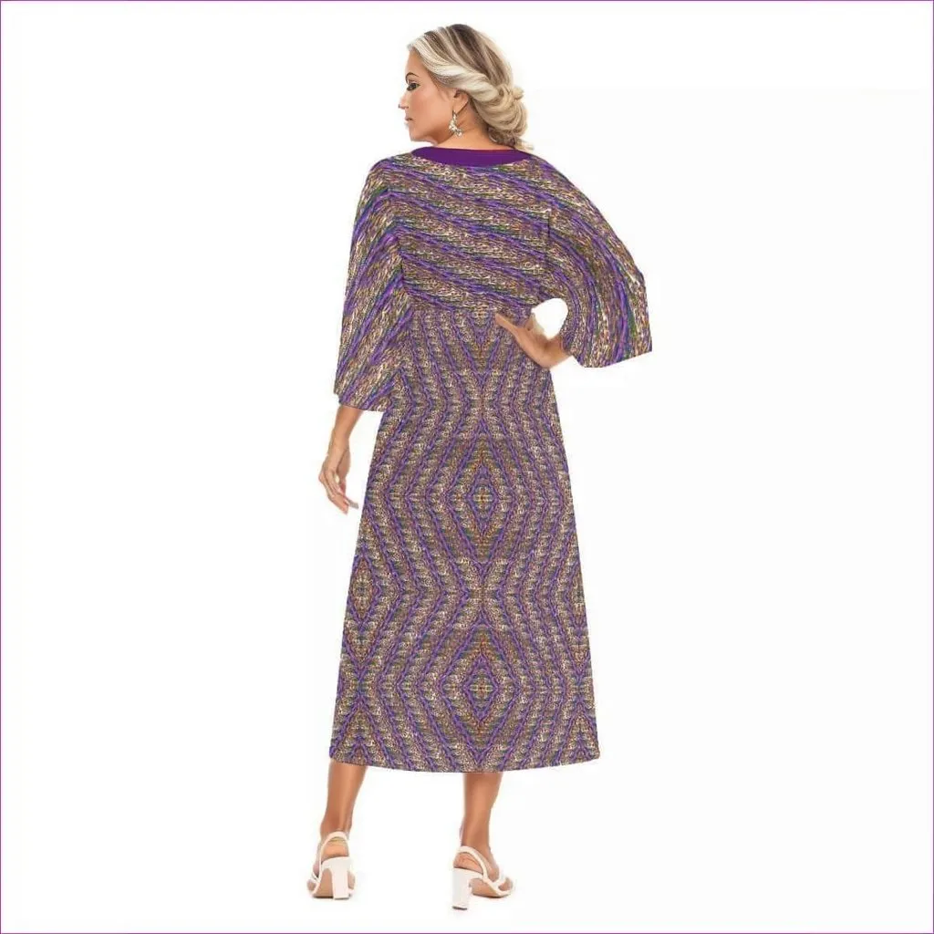 Derma Womens Mid-Sleeve Maxi Dress