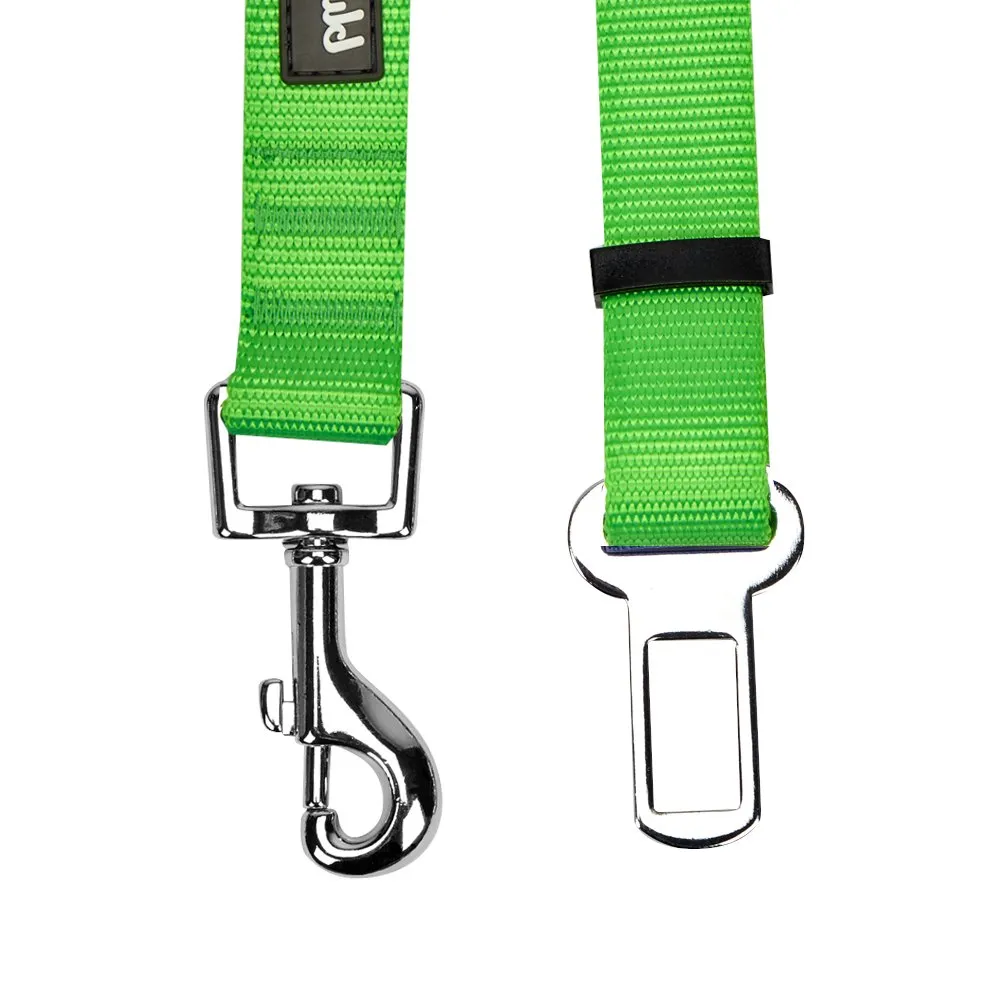 Dog Seat Belt- Neon Green