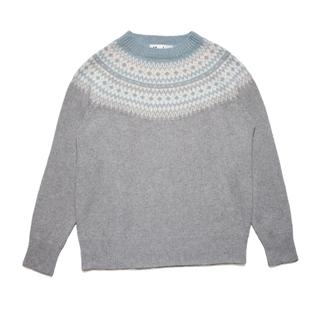 Dorothy Fairisle Crew Neck Jumper - Cenere