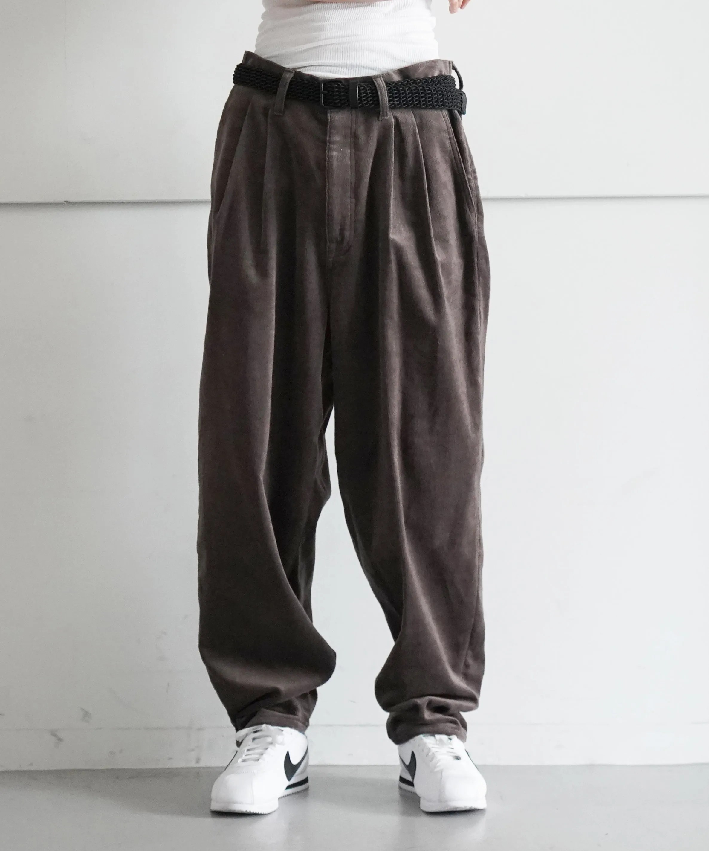 doublet CORDUROY WIDE PANTS "CHARCOAL"