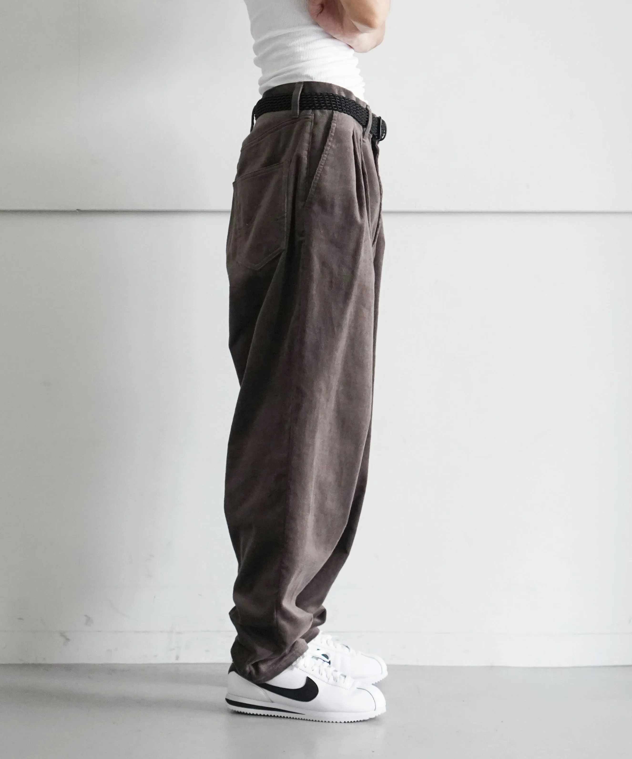 doublet CORDUROY WIDE PANTS "CHARCOAL"