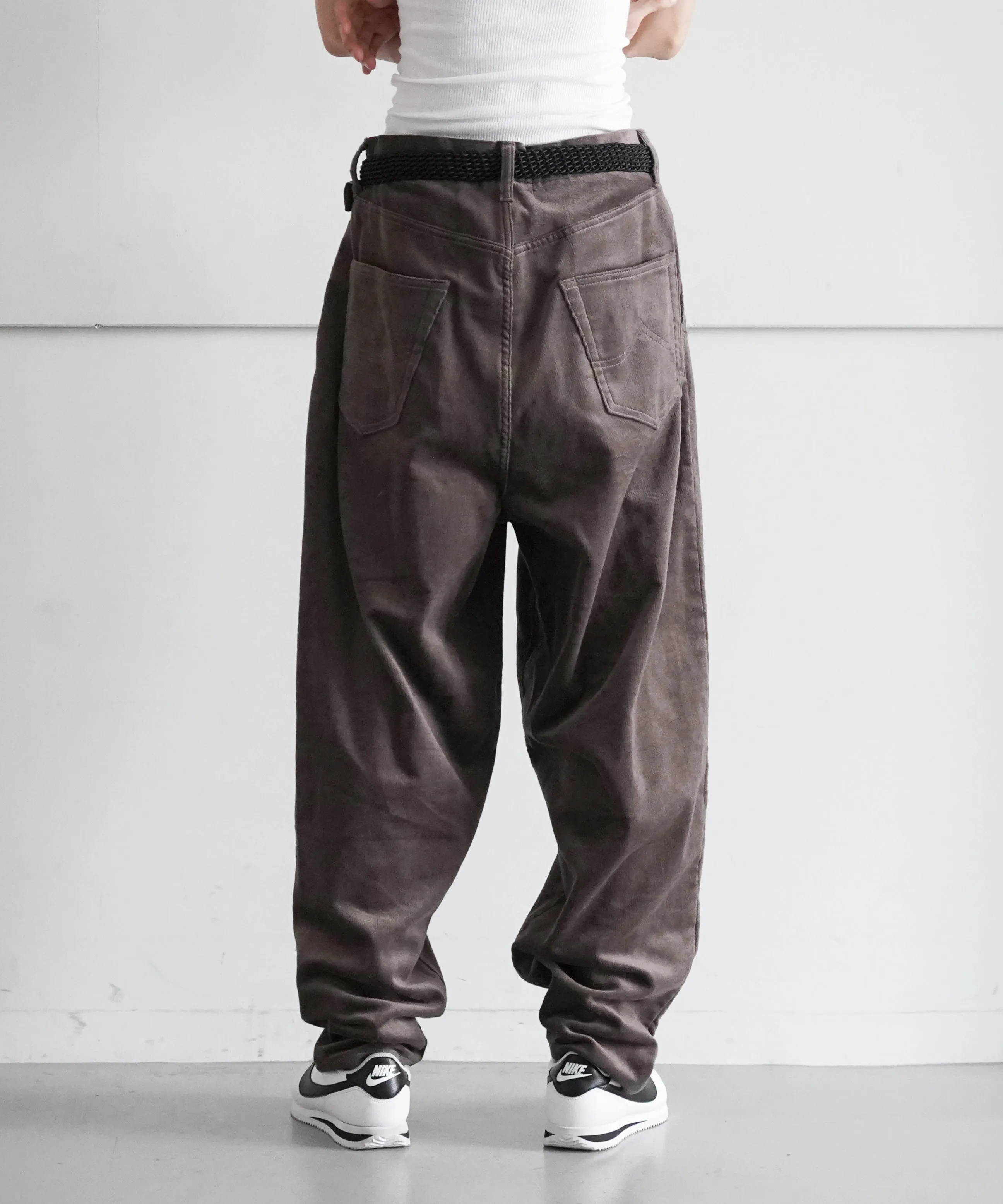 doublet CORDUROY WIDE PANTS "CHARCOAL"