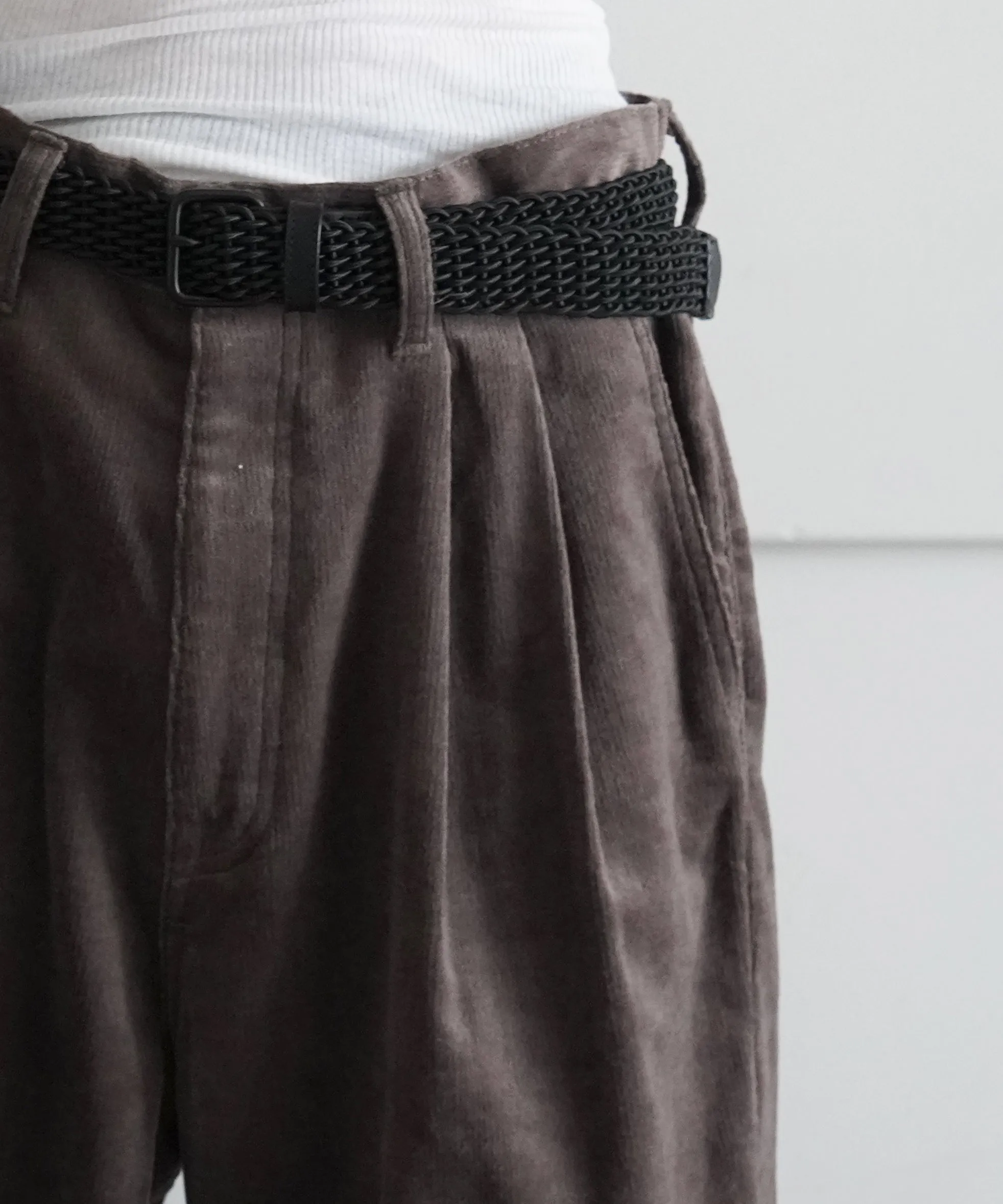 doublet CORDUROY WIDE PANTS "CHARCOAL"