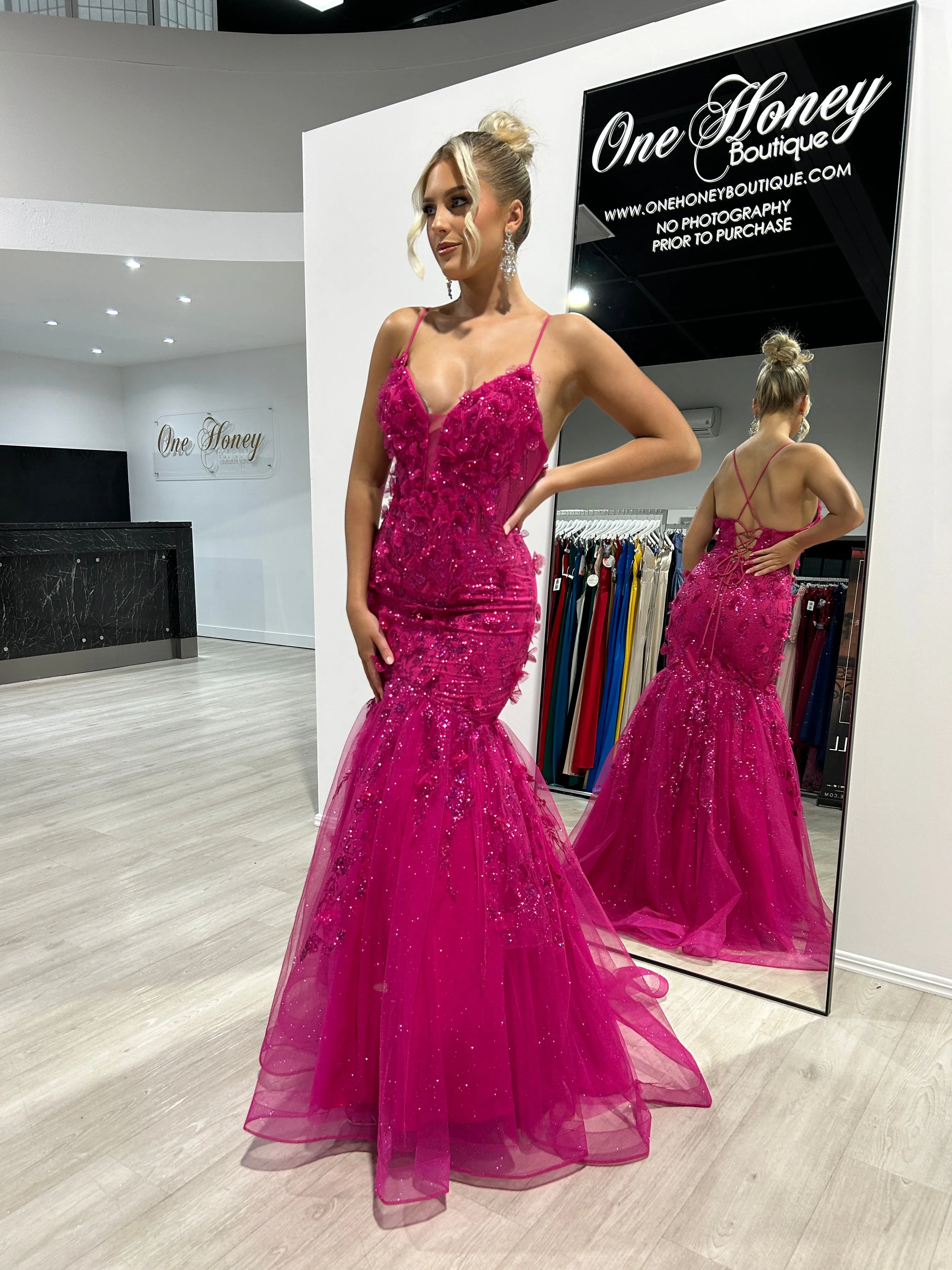 DREAM Sequin Glitter Fishtail Mermaid Formal Dress