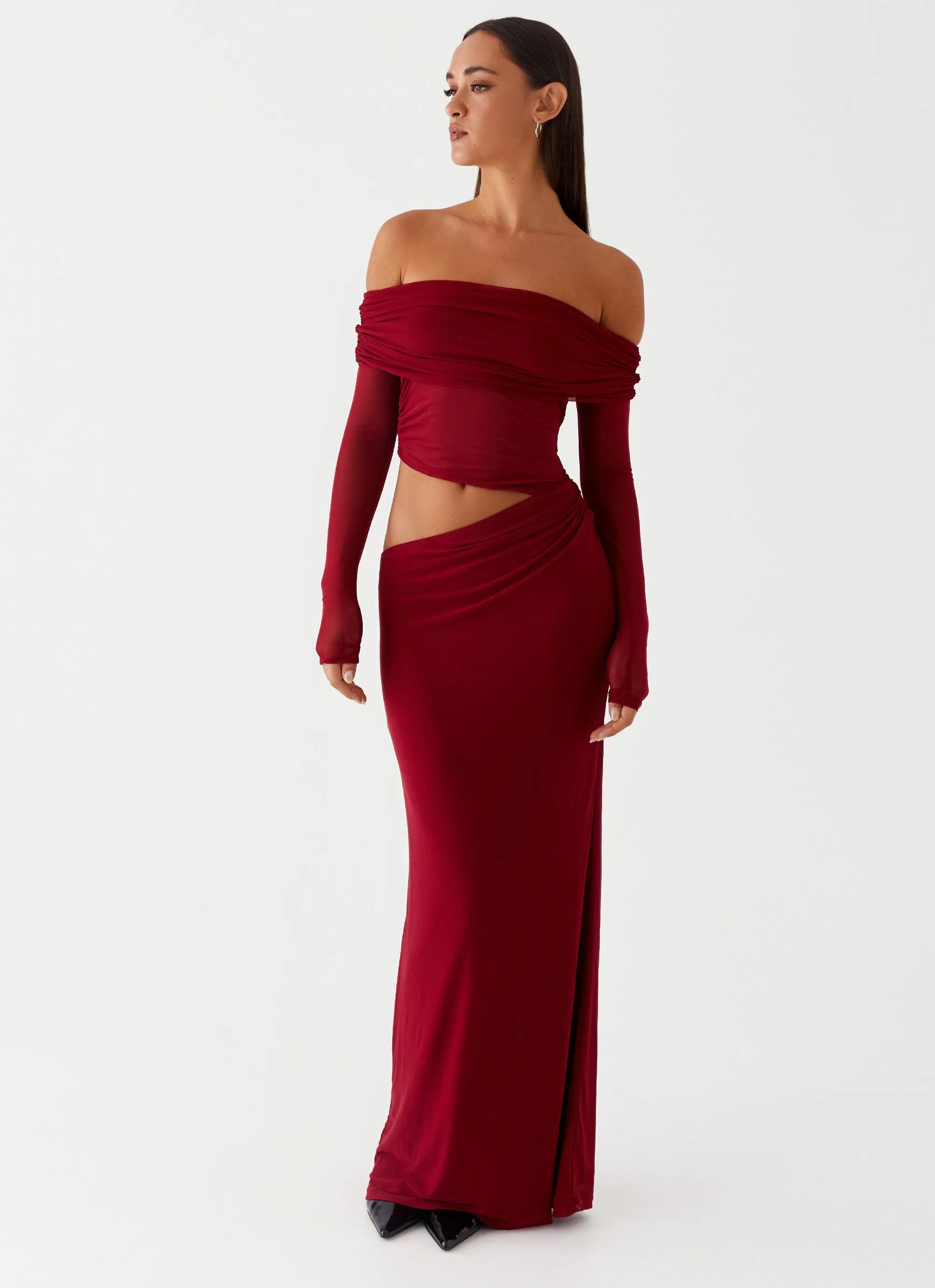 Emery Maxi Dress - Cherry Red