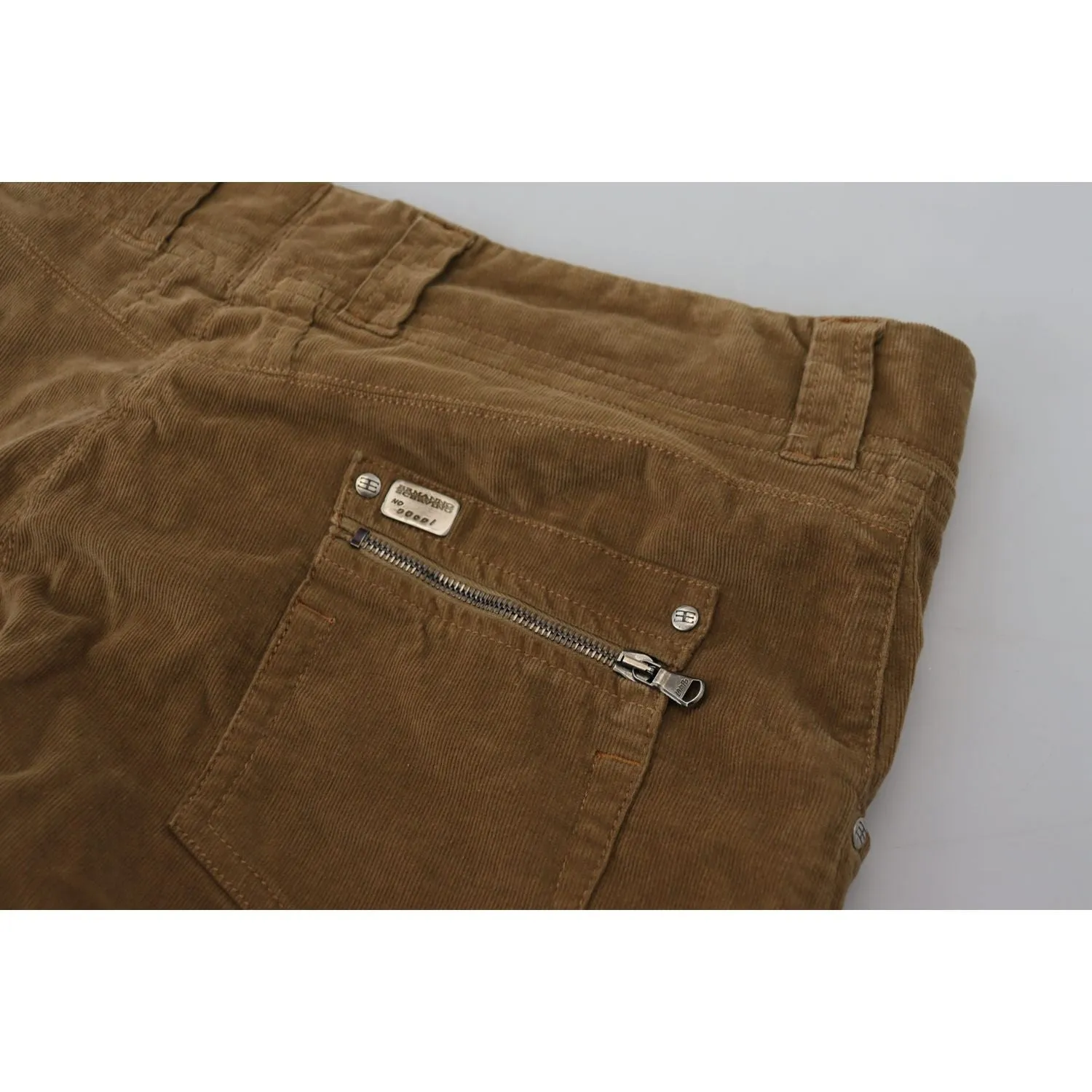 Ermanno Scervino Chic Brown Corduroy Cargo Pants