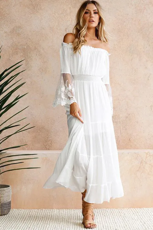 Fairy tale Lace Sleeve Maxi Dress