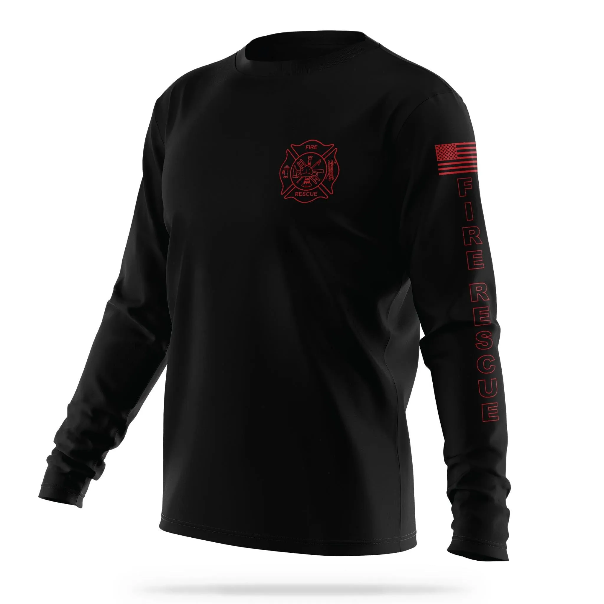 [FIRE RESCUE] Men's Utility Long Sleeve [BLK/RED]