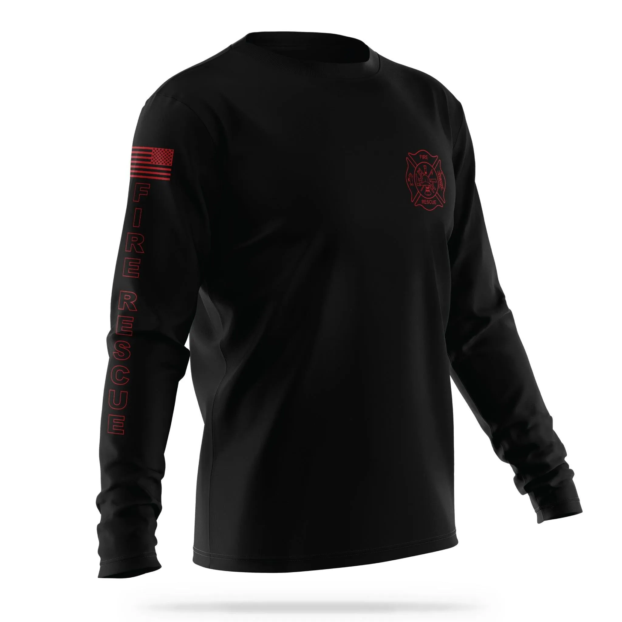 [FIRE RESCUE] Men's Utility Long Sleeve [BLK/RED]