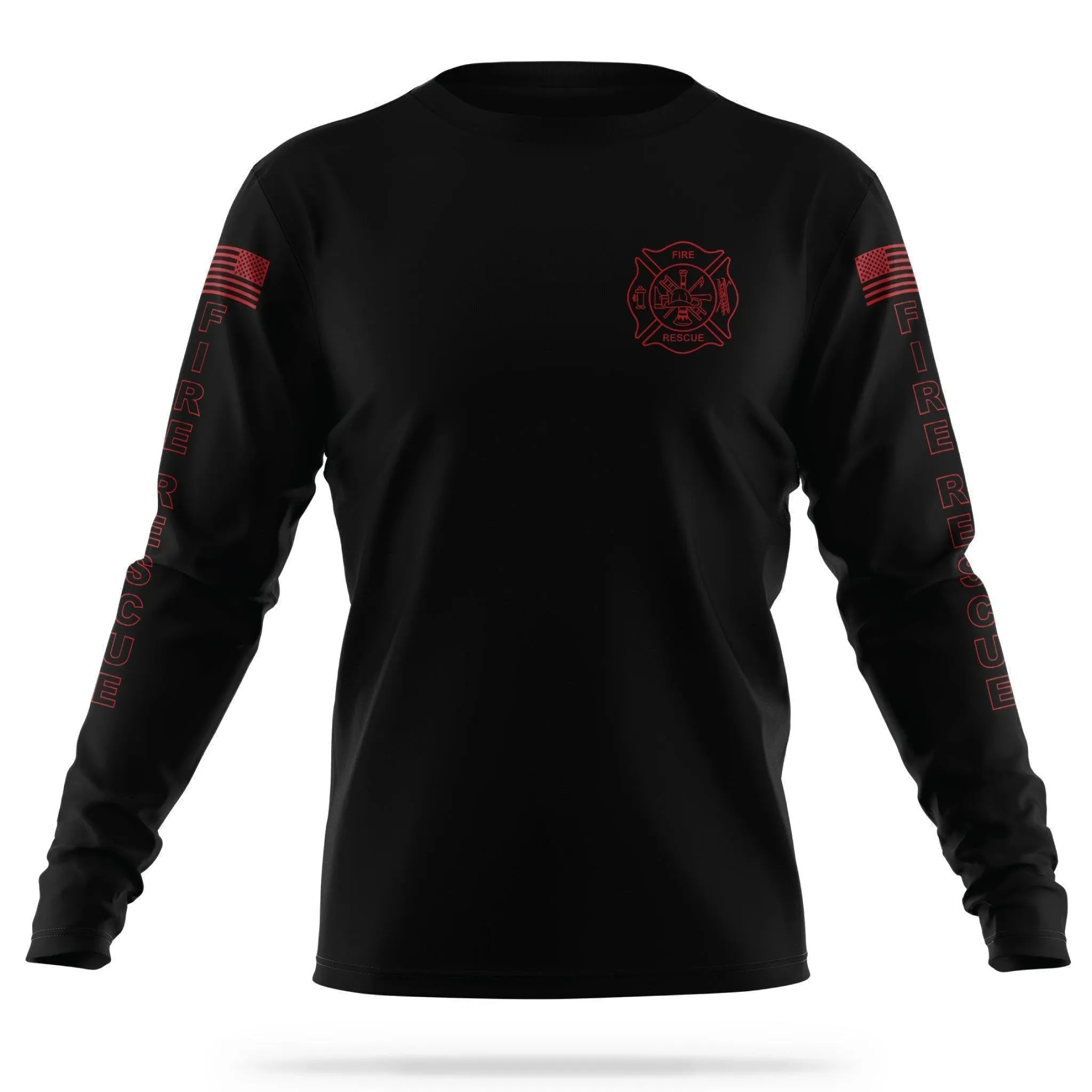 [FIRE RESCUE] Men's Utility Long Sleeve [BLK/RED]