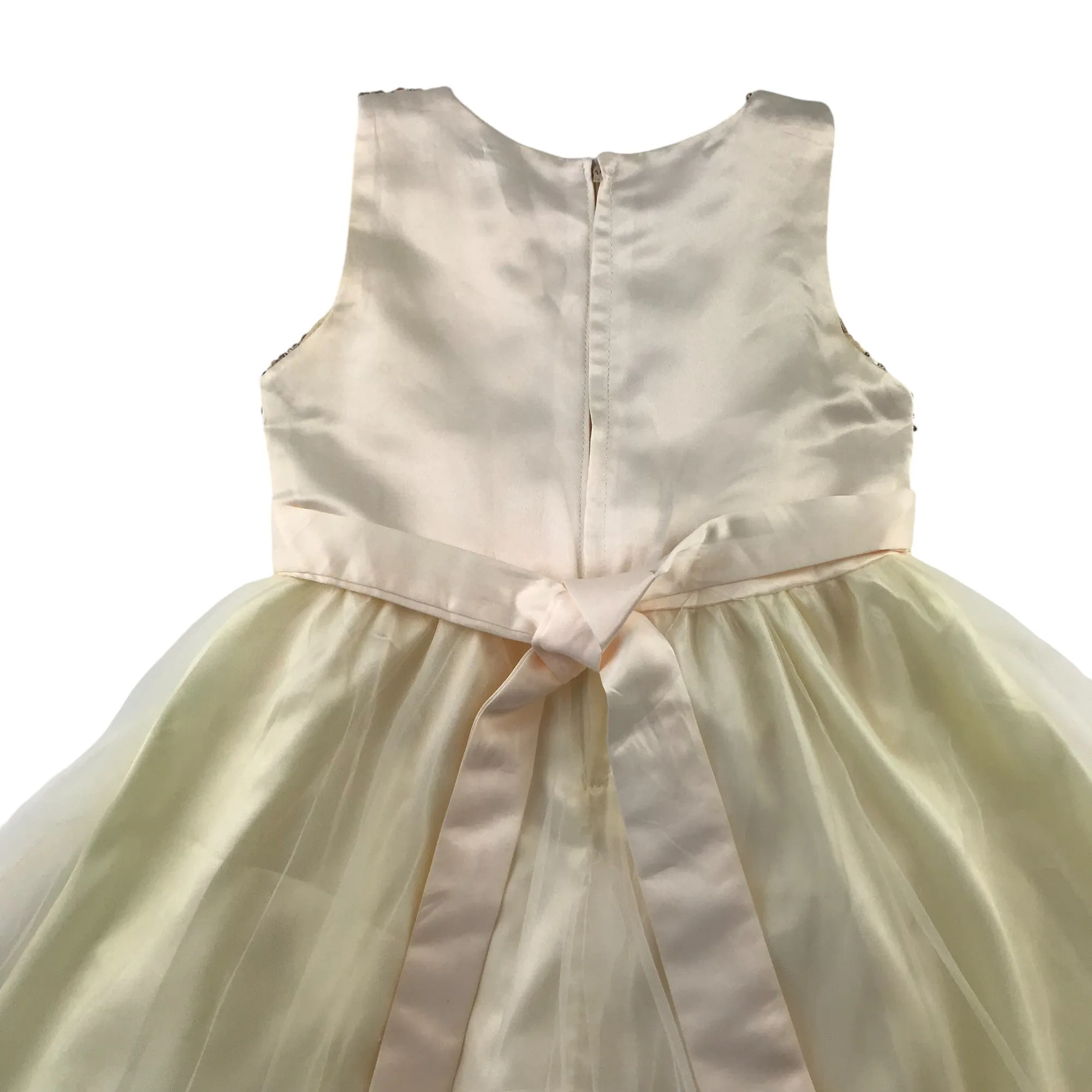 Formal dress 7-9 years cream white with sequin top