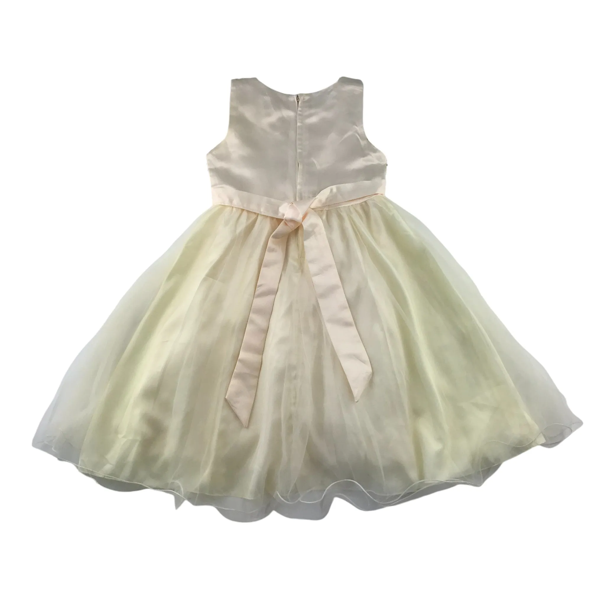 Formal dress 7-9 years cream white with sequin top