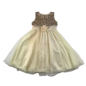 Formal dress 7-9 years cream white with sequin top