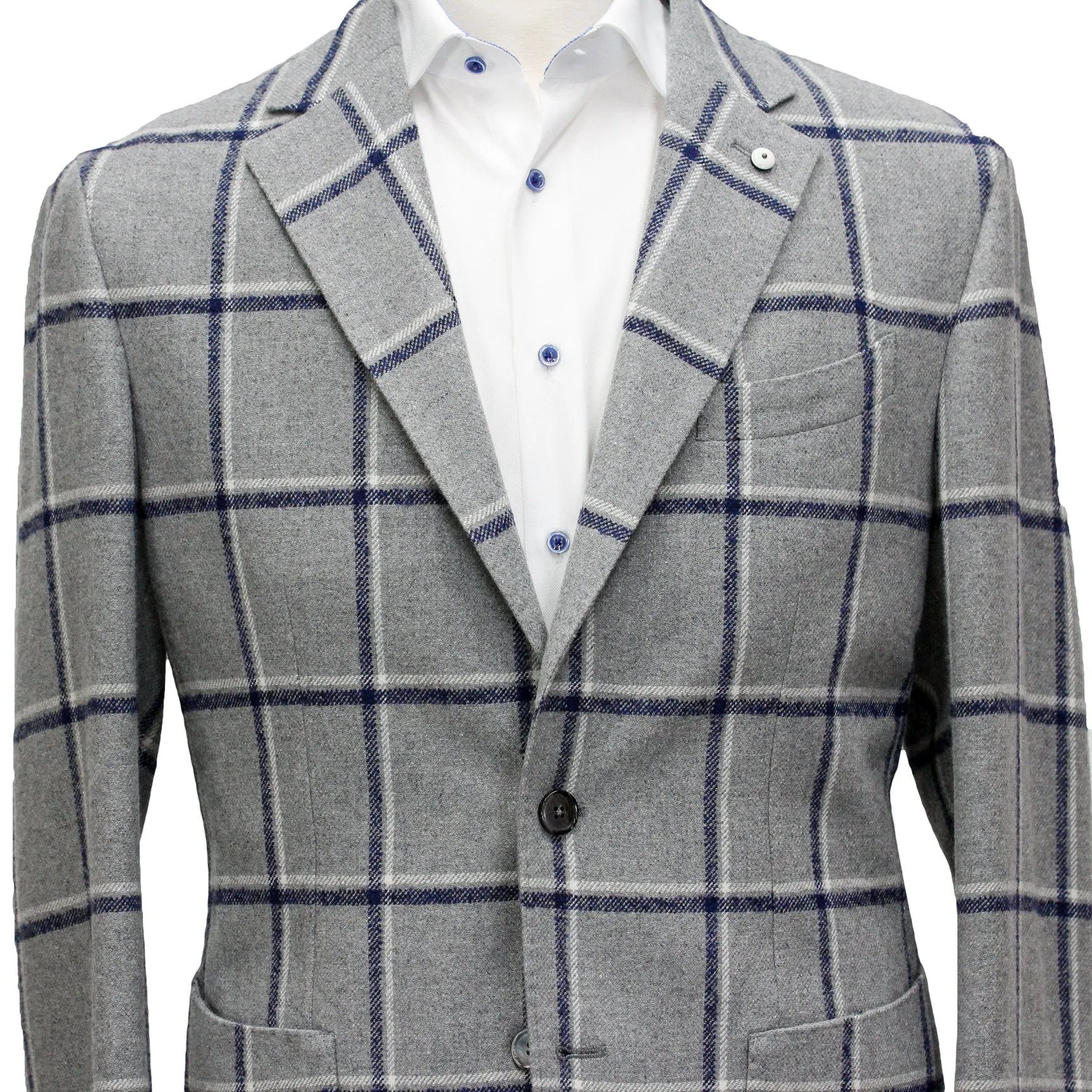 Gray Check Unconstructed Sport Coat - L.B.M 1911