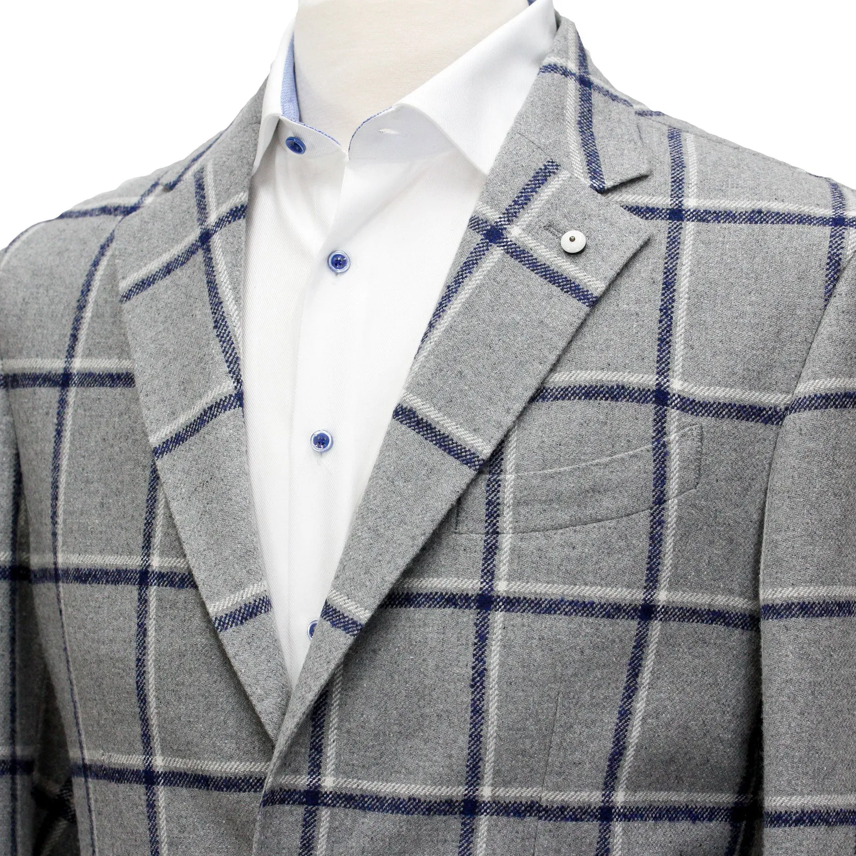 Gray Check Unconstructed Sport Coat - L.B.M 1911