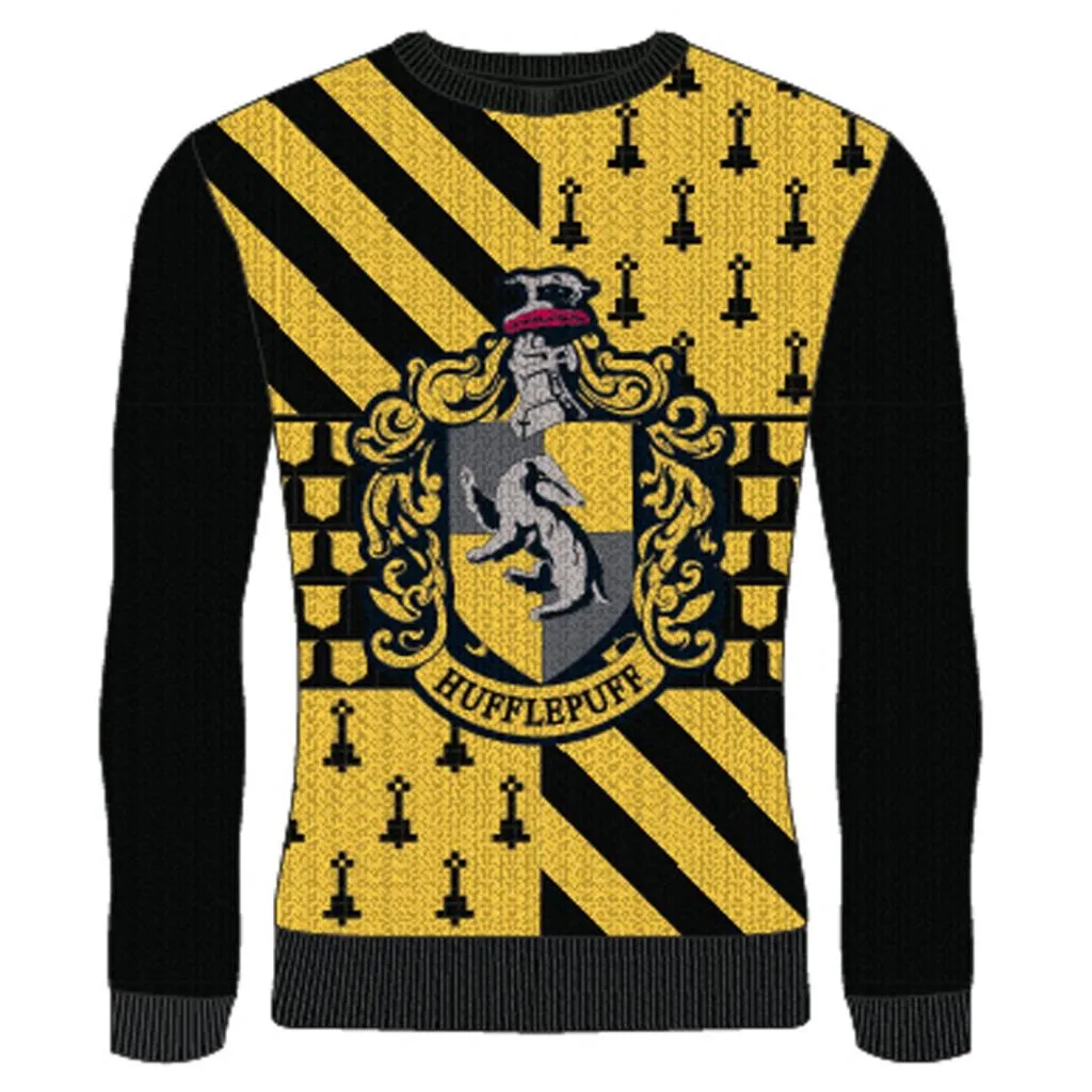 Harry Potter Hufflepuff Crest Christmas Jumper