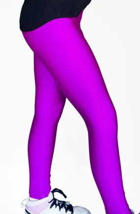 High Shine Long Legging - Neon Magenta