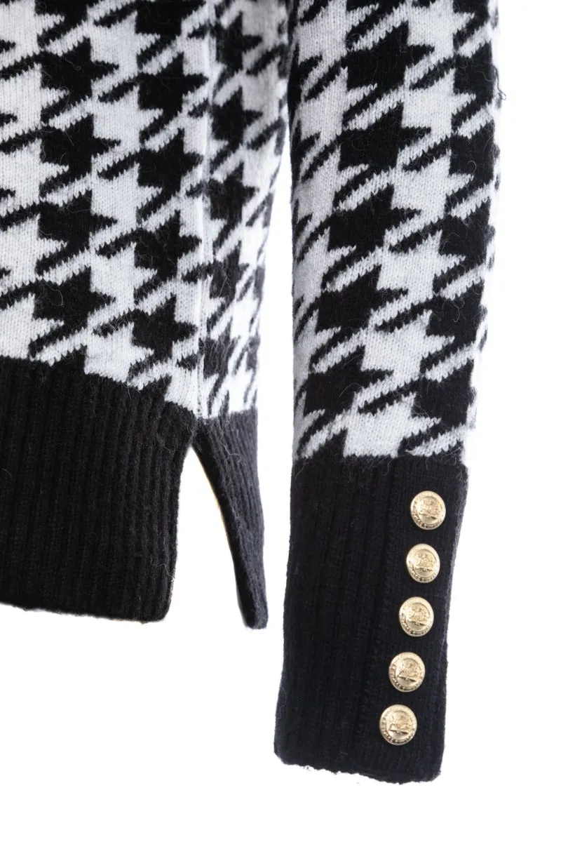 Holland Cooper Heritage Knit Jumper in Houndstooth