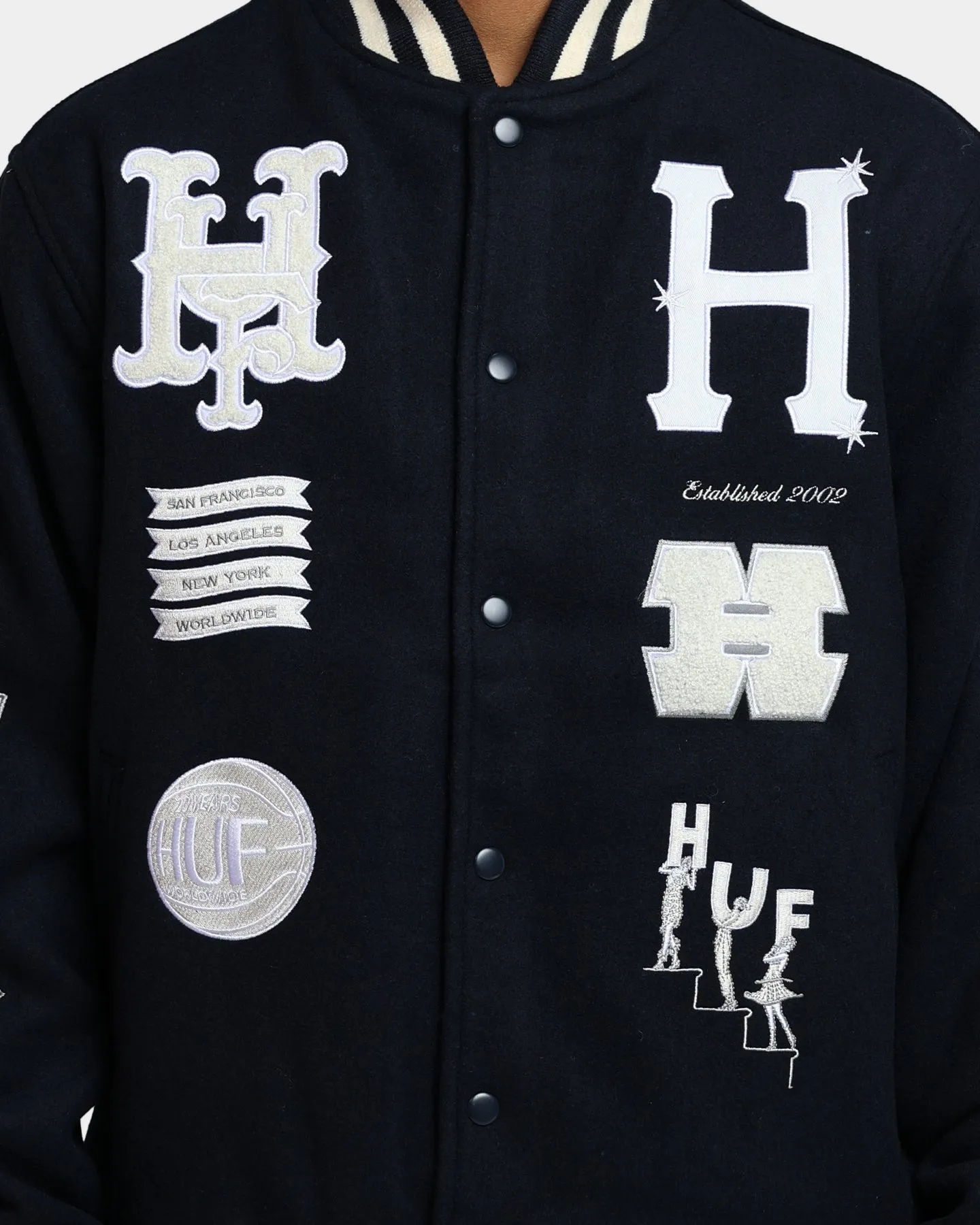 HUF 20 Year Classic H Varsity Jacket Navy