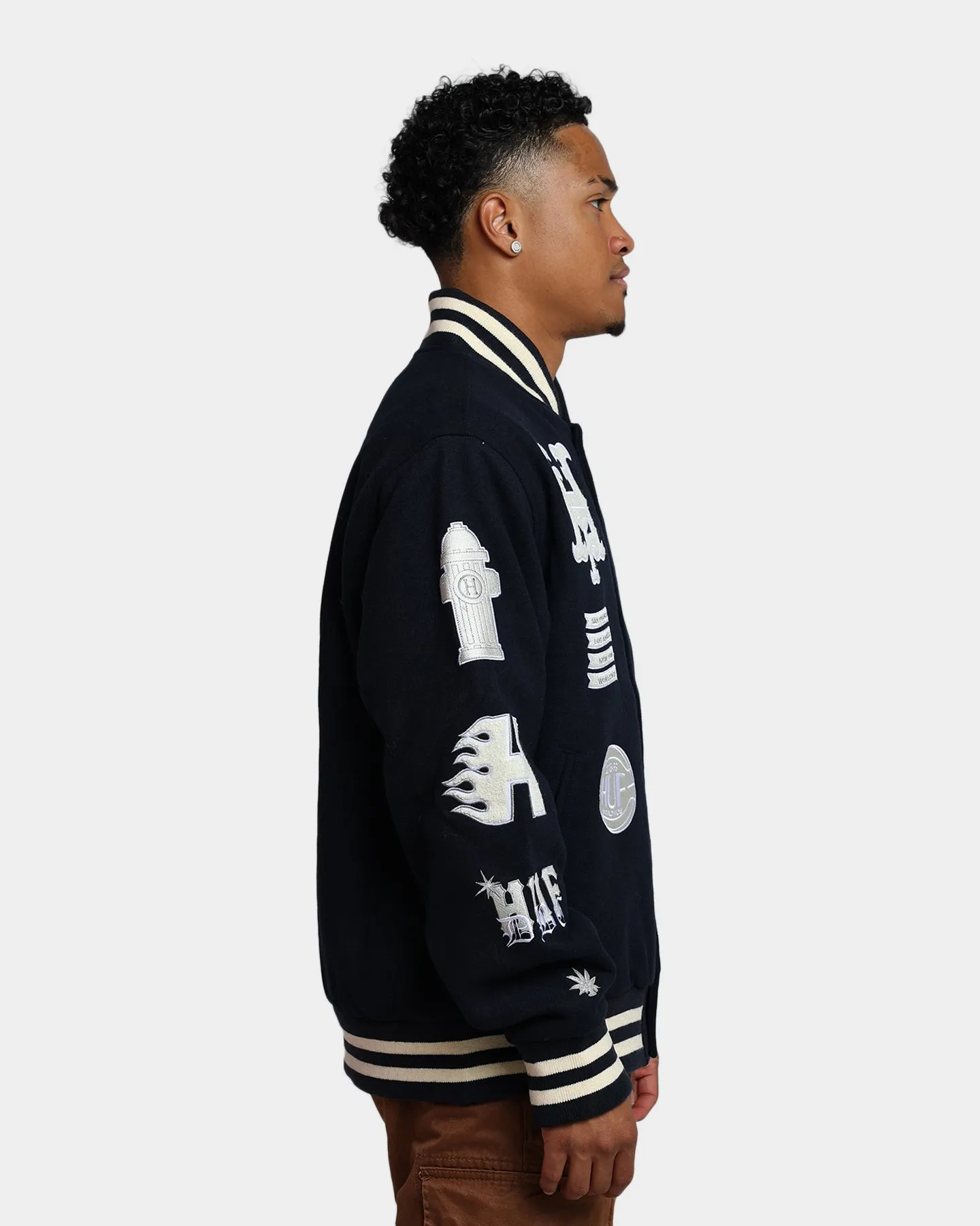 HUF 20 Year Classic H Varsity Jacket Navy