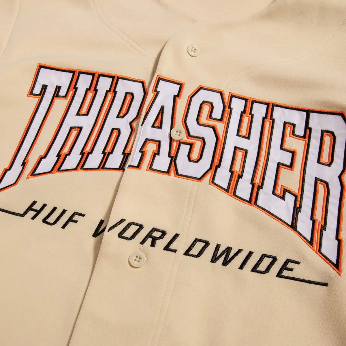 HUF x Thrasher Center Field Baseball Jersey