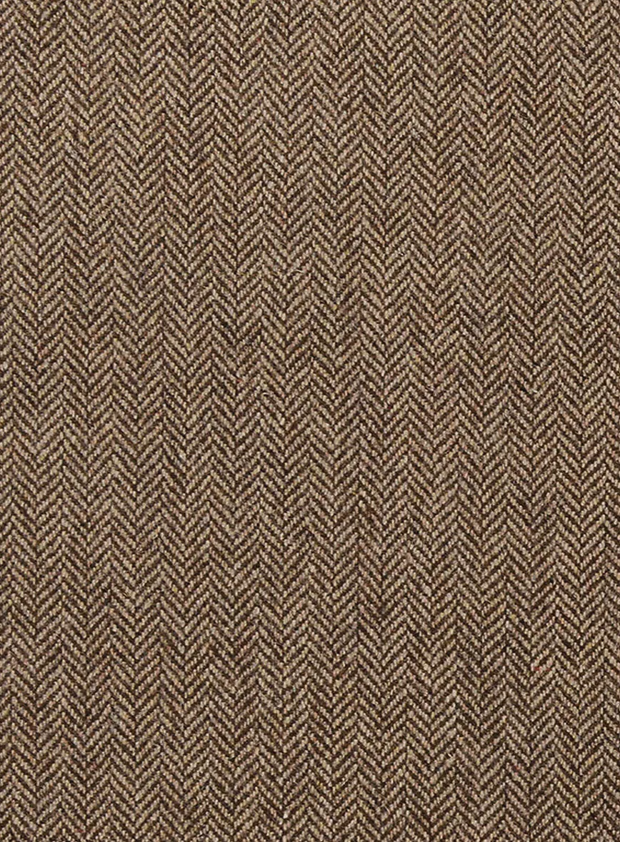 Irish Brown Herringbone Tweed Waist Coat