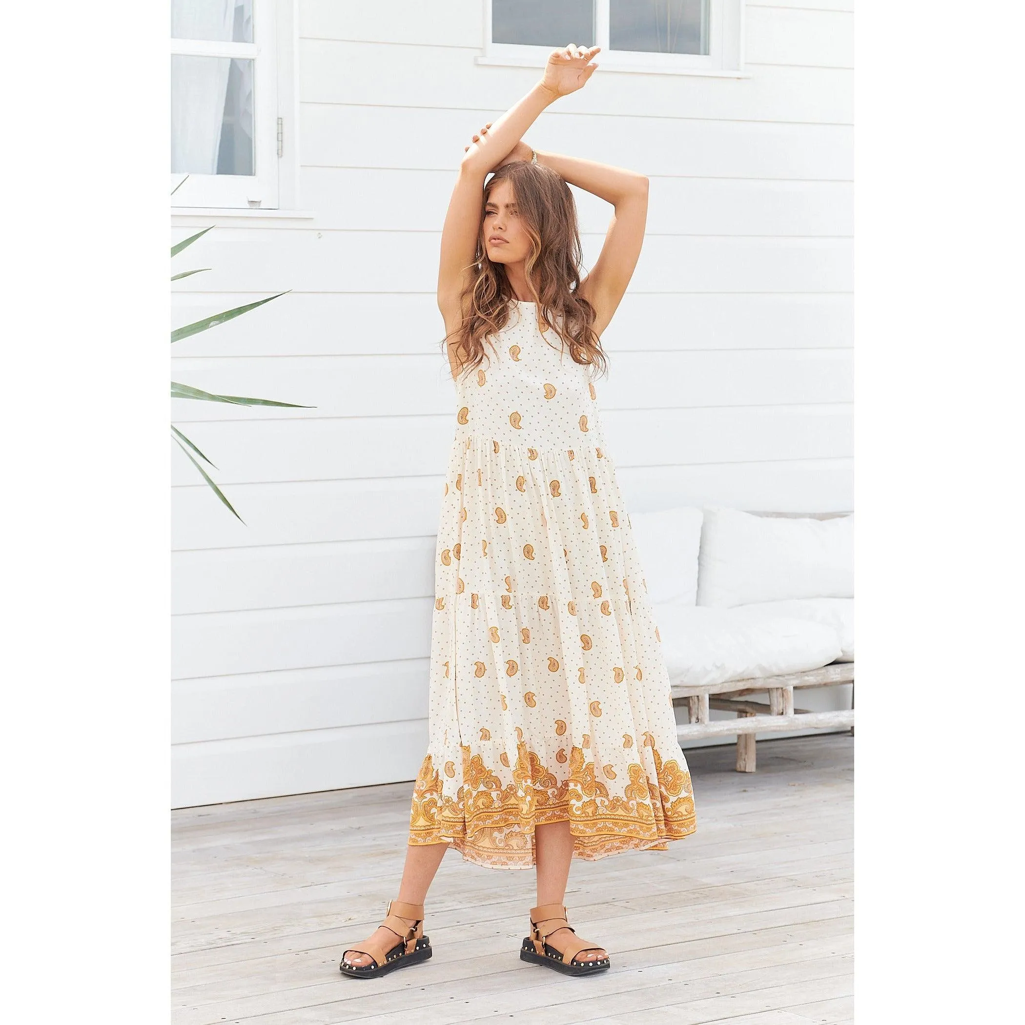 JAASE Sundown Print Ria Midi Dress