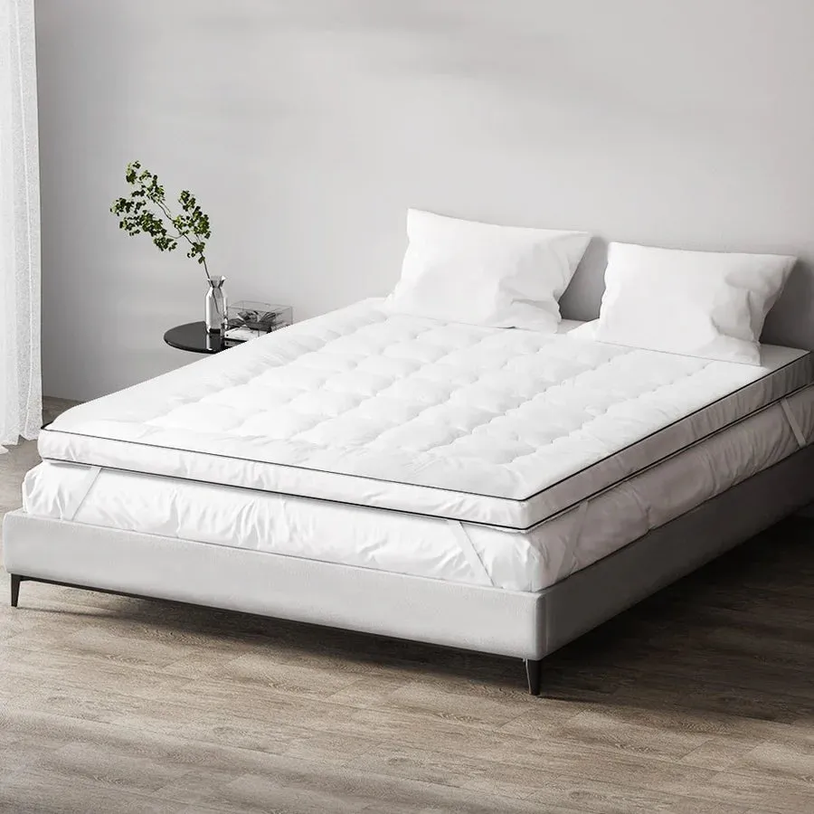 King Premium Package | Elouera Bed Charcoal, Algarve Euro Top Mattress (Medium Firm) & Deluxe Mattress Topper!