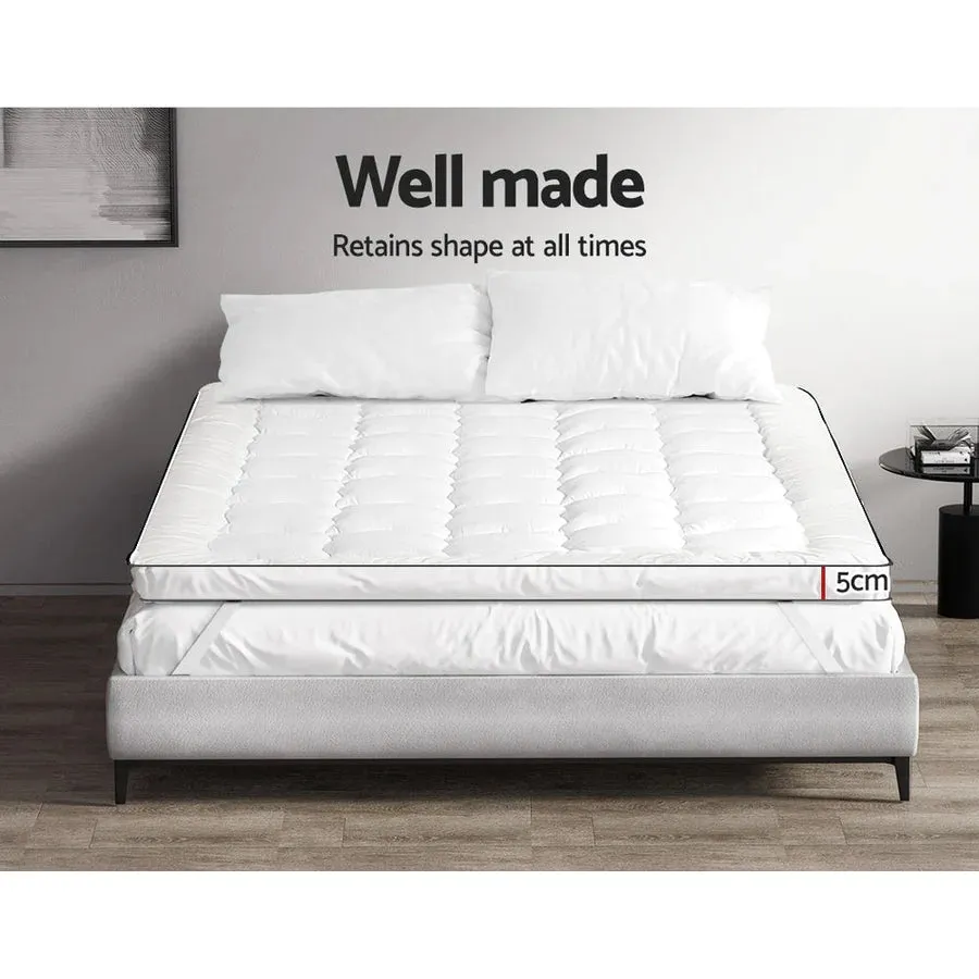 King Premium Package | Elouera Bed Charcoal, Algarve Euro Top Mattress (Medium Firm) & Deluxe Mattress Topper!