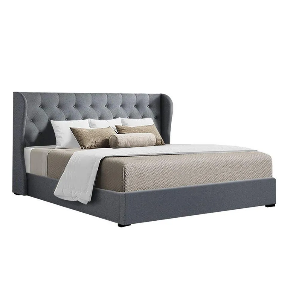 King Premium Package | Elouera Bed Grey, Algarve Euro Top Mattress (Medium Firm) & Deluxe Mattress Topper!