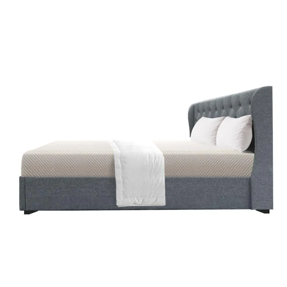 King Premium Package | Elouera Bed Grey, Algarve Euro Top Mattress (Medium Firm) & Deluxe Mattress Topper!