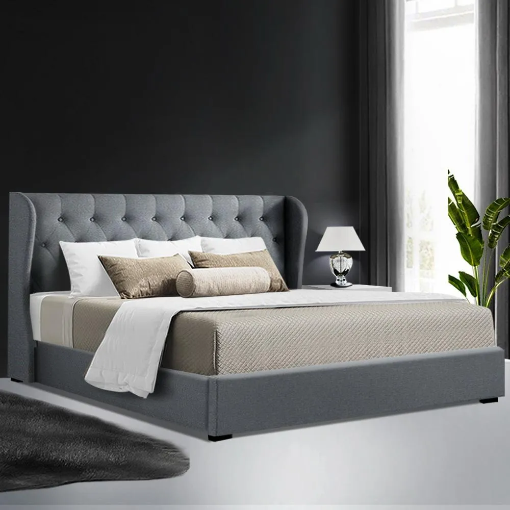 King Premium Package | Elouera Bed Grey, Algarve Euro Top Mattress (Medium Firm) & Deluxe Mattress Topper!