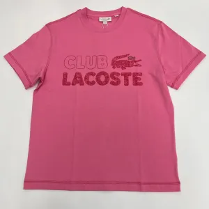 LACOSTE Graphic Print Pink T-Shirt