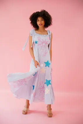 LADY LIBERTY BLUE MAXI DRESS