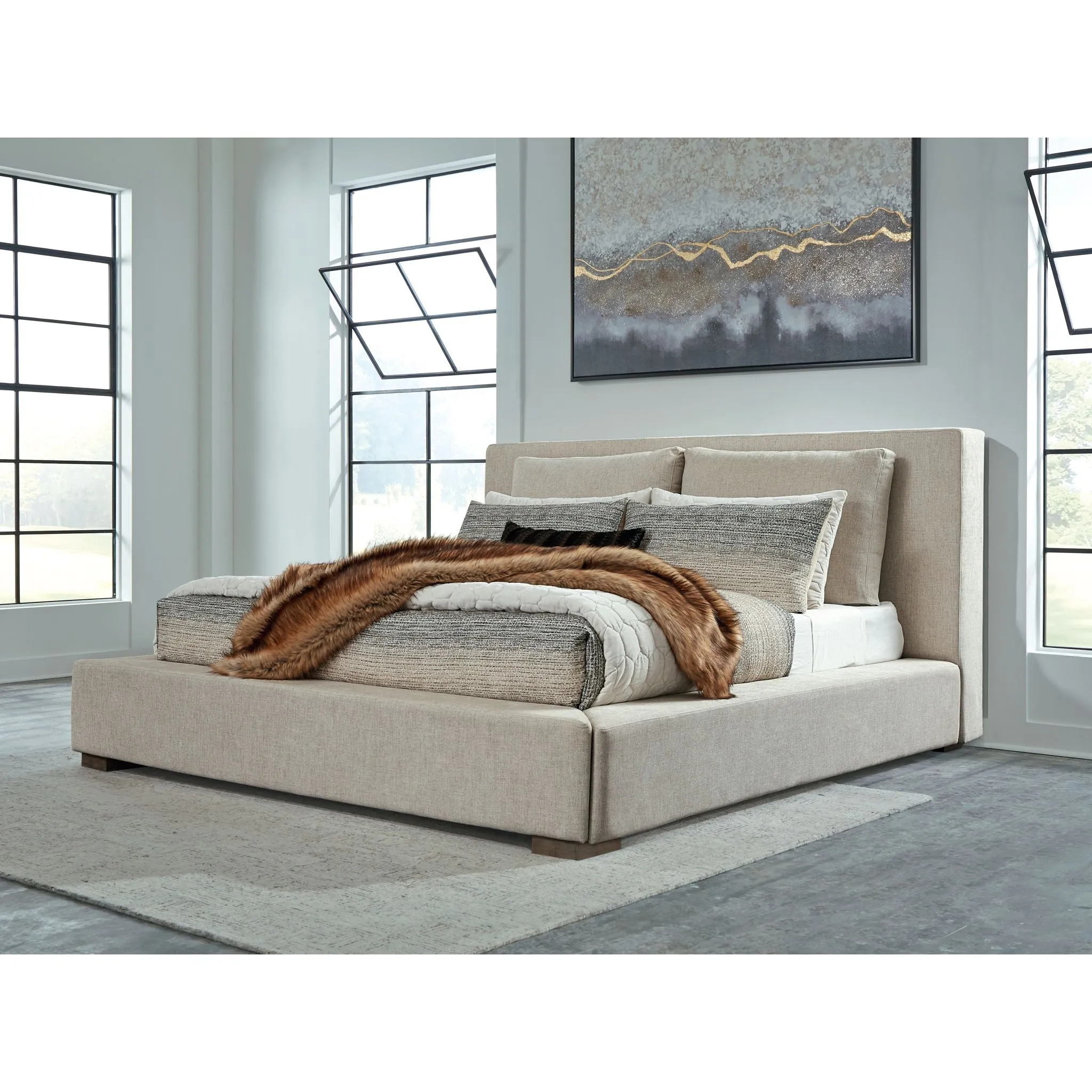 Langford-Exclusive 5 Piece Upholstered Bedroom