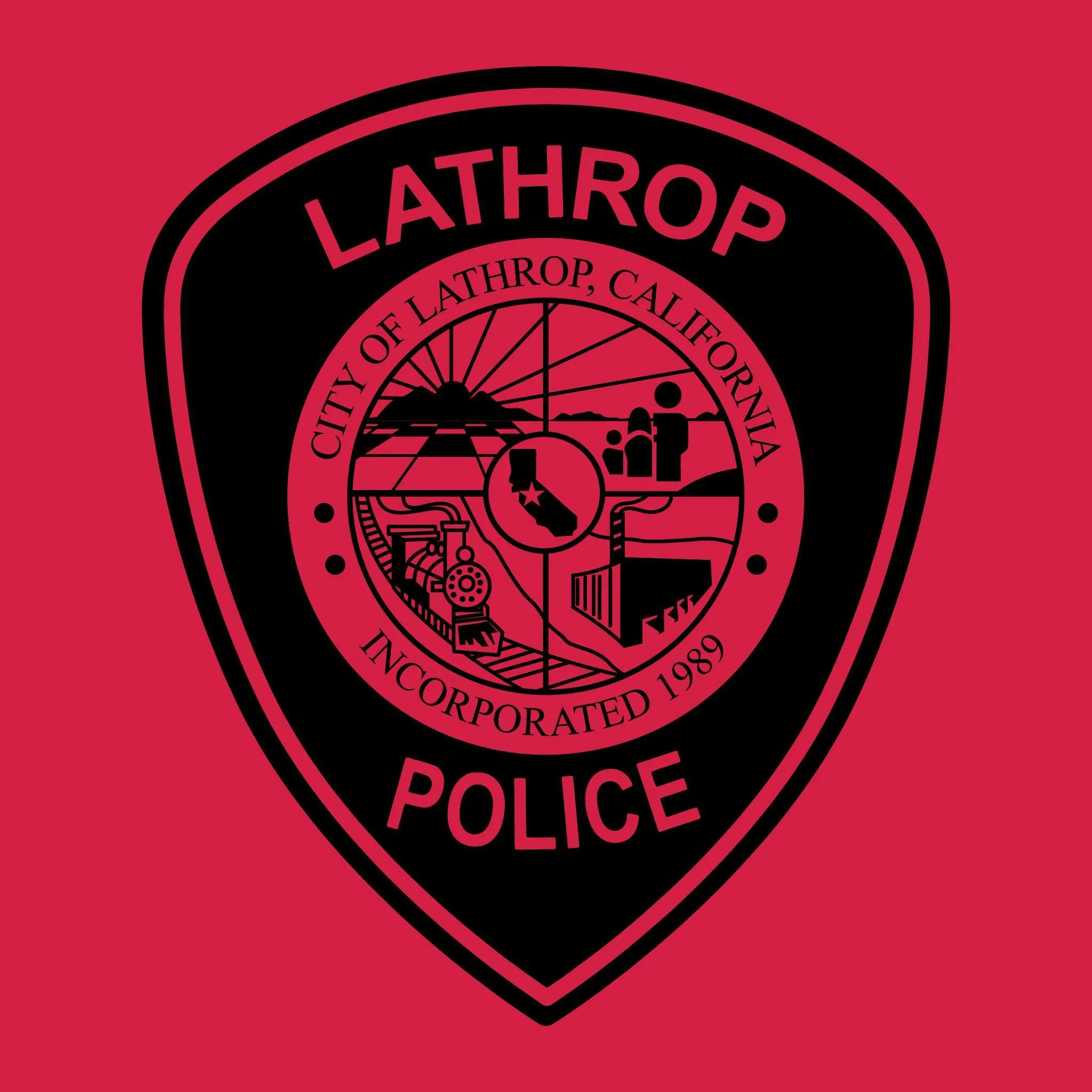 [LATHROP PD] Utility Shirt [RED/BLK]