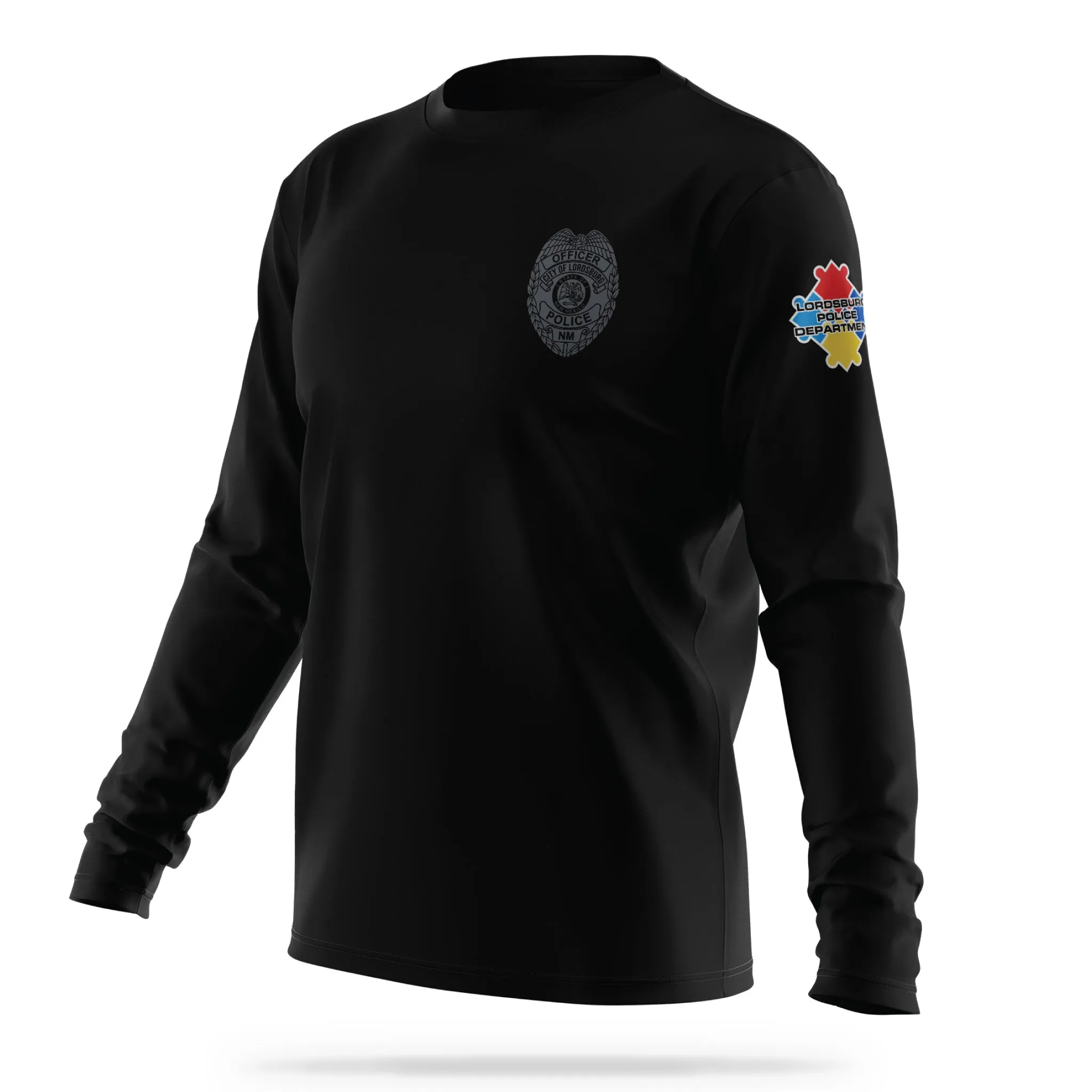 [LORDSBURG PD] Autism Awareness Utility Long Sleeve [BLK/GRY]