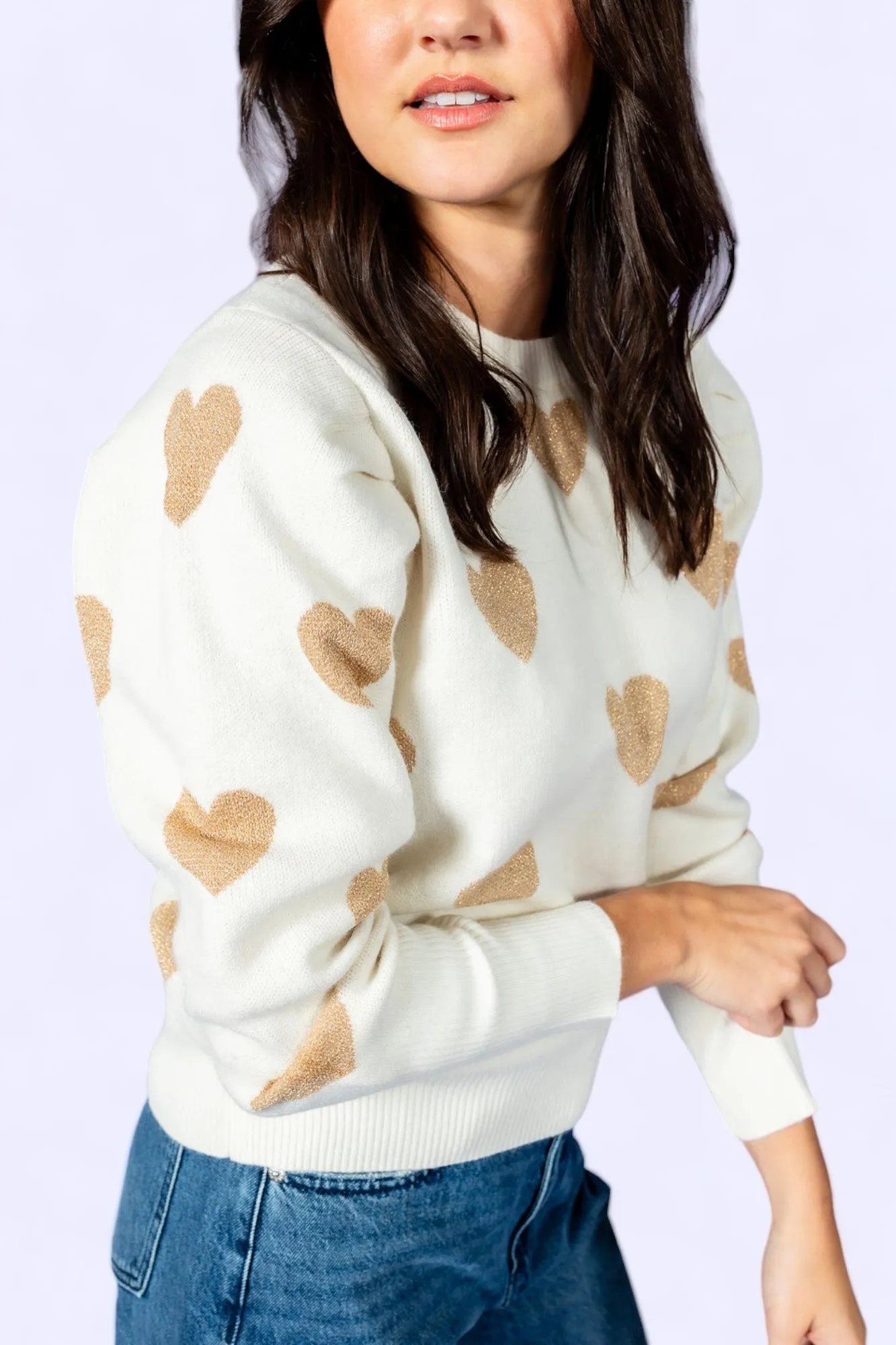 Make Me Feel Golden Heart Sweater