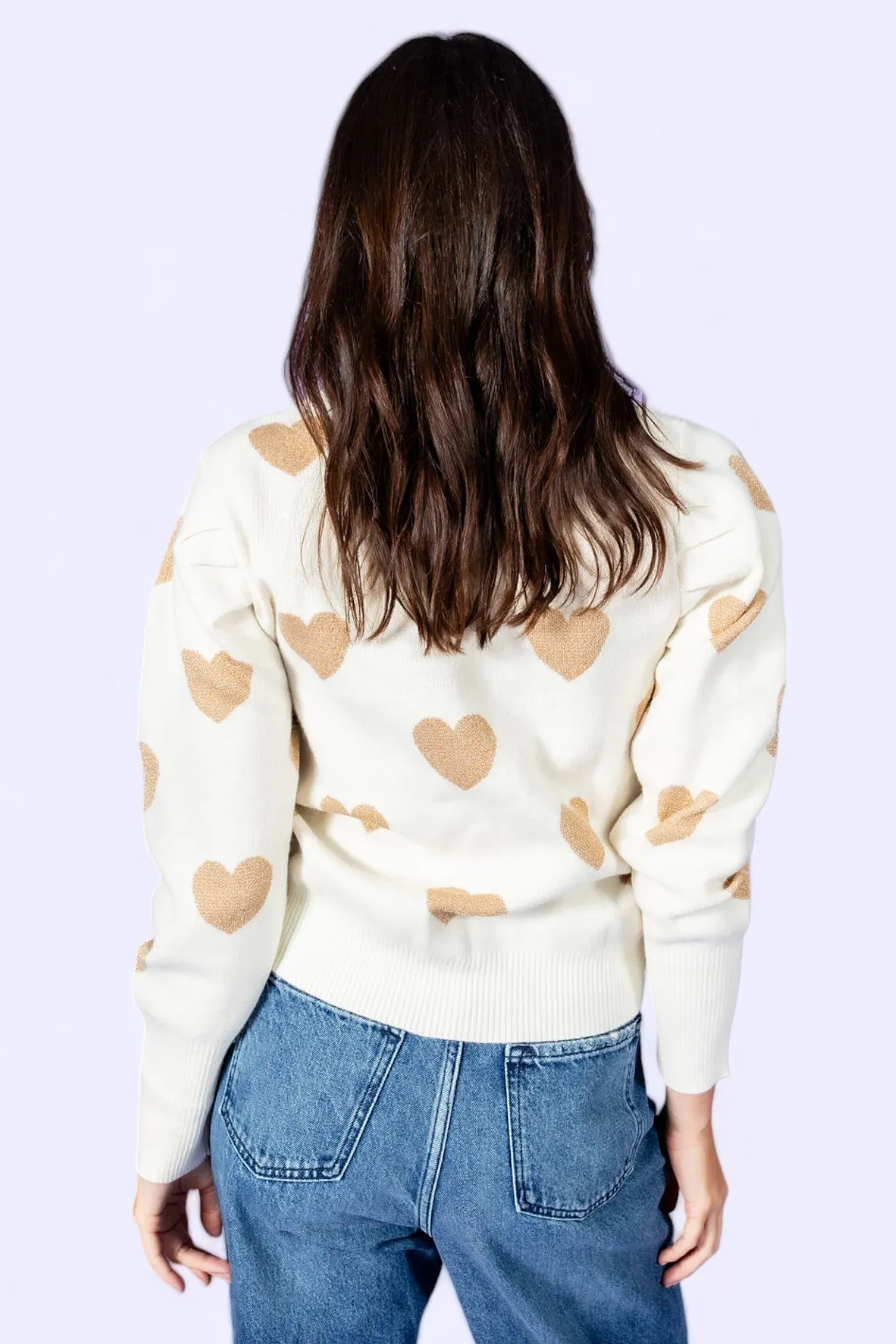 Make Me Feel Golden Heart Sweater