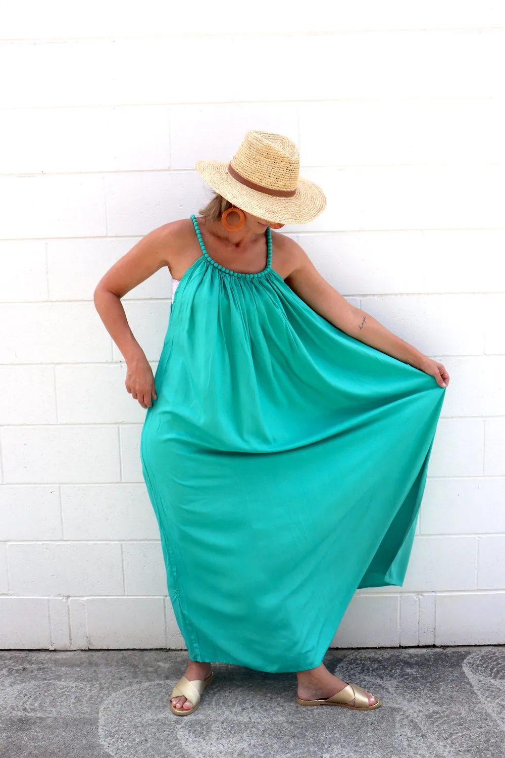 Mariah Maxi Dress In Summer Green