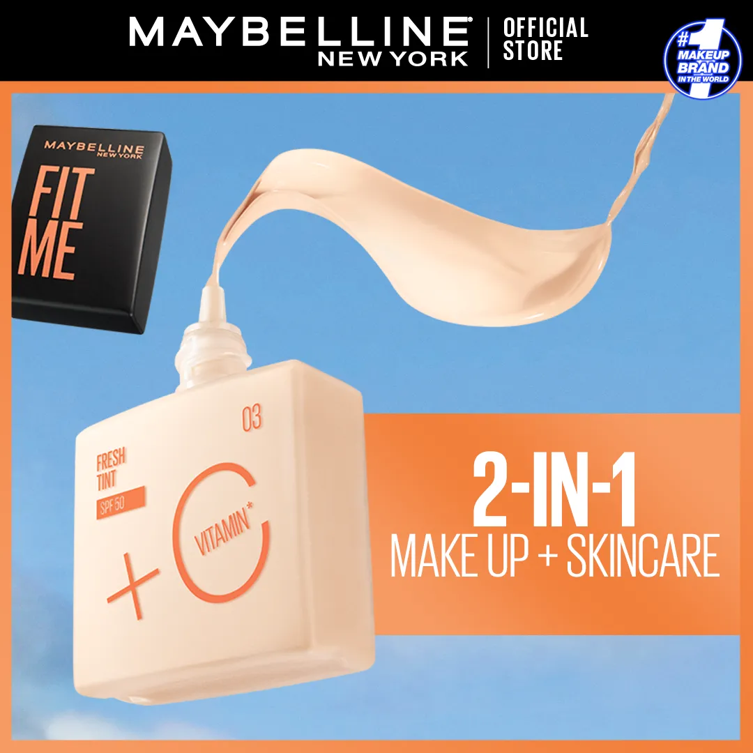 Maybelline New York Fit Me Fresh Tint With SPF 50 & Vitamin C, Natural Coverage Foundation