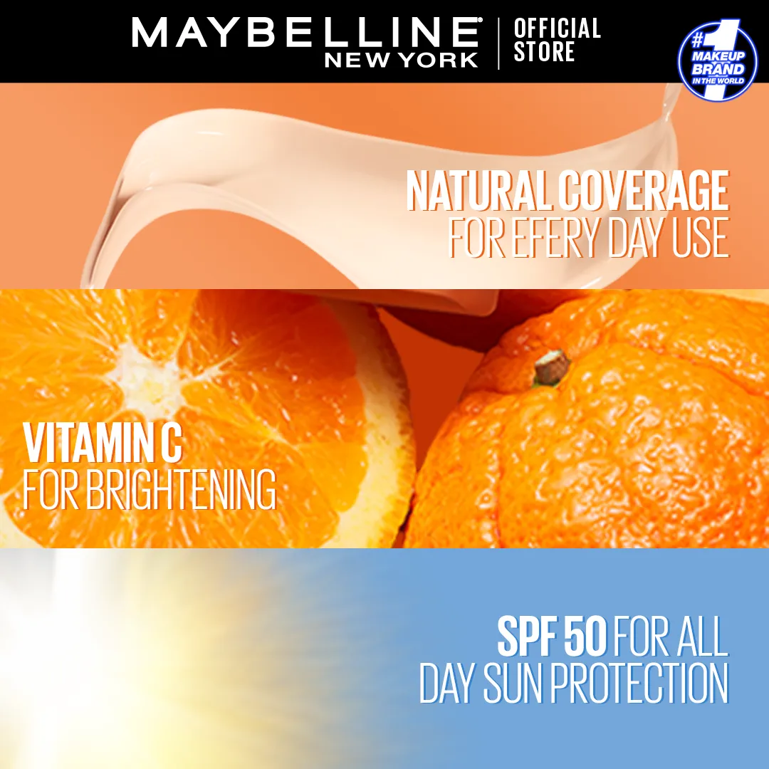 Maybelline New York Fit Me Fresh Tint With SPF 50 & Vitamin C, Natural Coverage Foundation