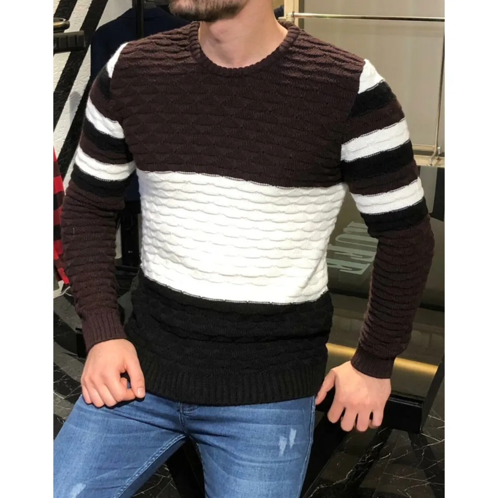 Men Striped Sweater